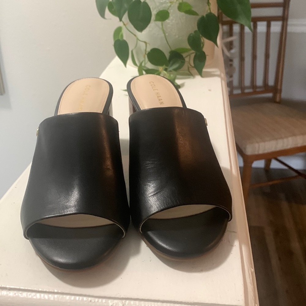 NEW Cole Haan Black Slides